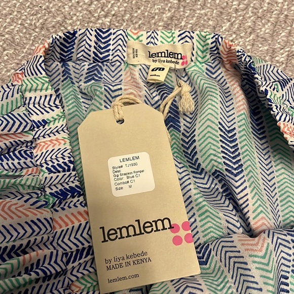 Lemlem NWT Gigi strapless silk romper sized M - Picture 5 of 5